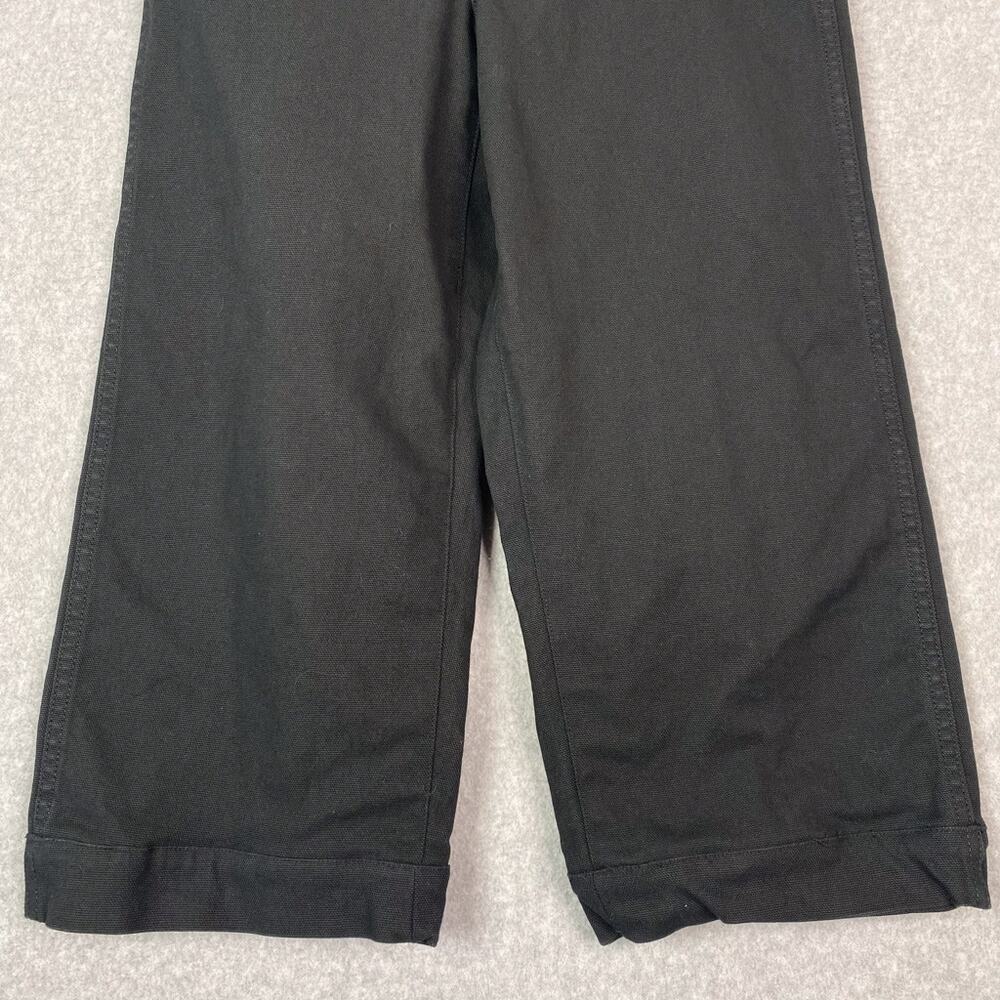 Madewell Womens 24 Petite Black Emmett Wide Leg Crop Pant - Picture 3 of 10